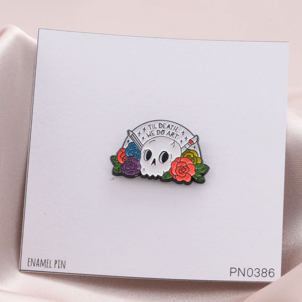 Attic Creations 'Till Death We Do Art' Enamel Pin