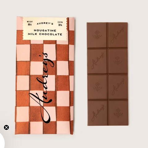 Audrey's Milk Chocolate Nougatine Bar 1