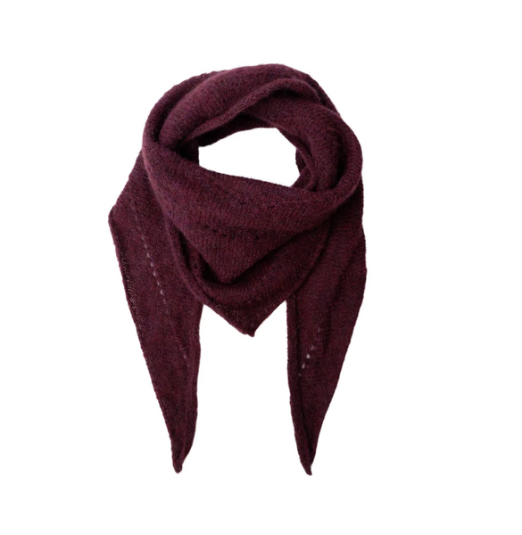 BCDELL knitted mini scarf - Plum