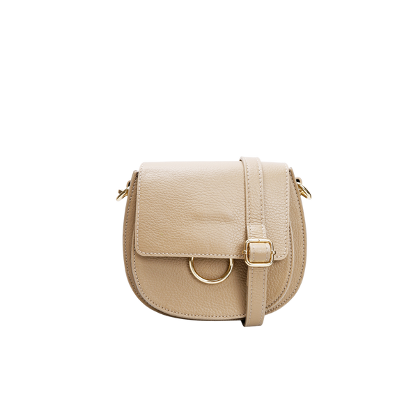 Black Colour Olivia Crossover Bag - Taupe