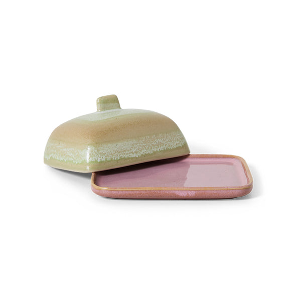 HKLIVING 70s Ceramics Butter Dish - Skyline