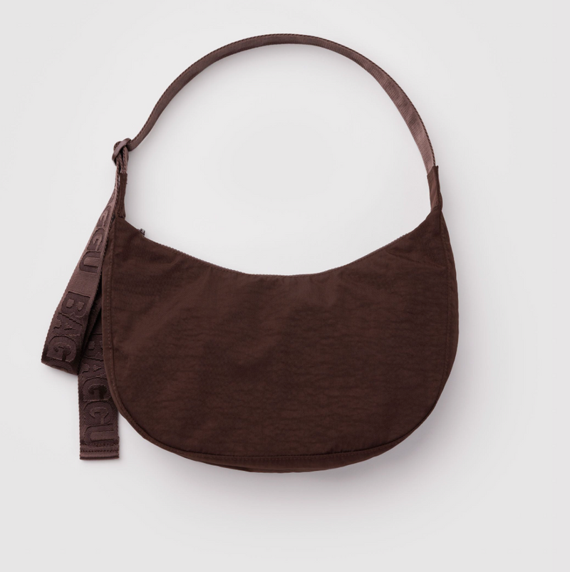Baggu Medium Nylon Crescent Bag - Coffee