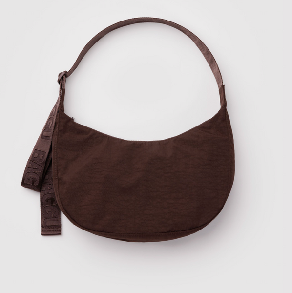 Baggu Medium Nylon Crescent Bag - Coffee
