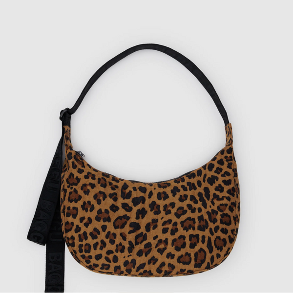 Baggu Medium Nylon Crescent Bag - Leopard Print main