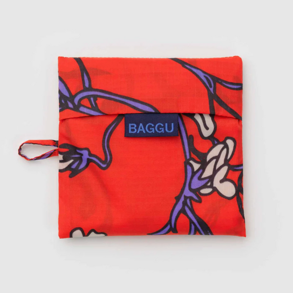 Baggu Reusable Recyclable Standard Bag  - Red Snapdragon packed