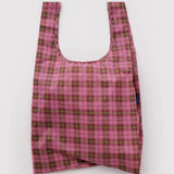 Baggu Standard Reusable Bag - Azalea Pink Tartan