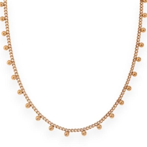 Ball Detail Necklace in 18kt Gold Plate