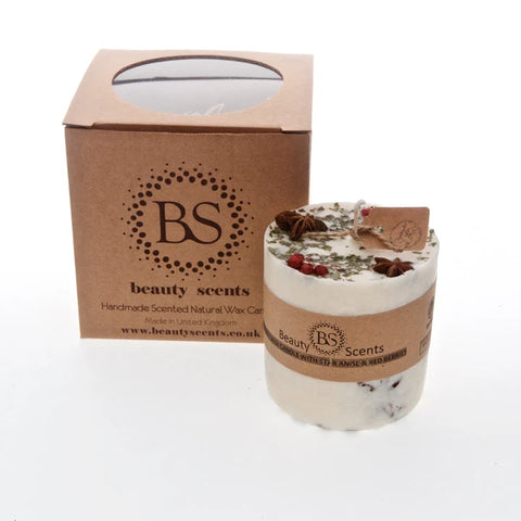 Beauty Scents Medium Handmade Soy Wax Candle - Mulled Wine
