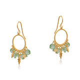 Big Metal London - Penelope Petite Brass Earrings - Green