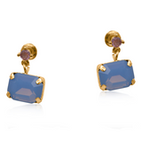 Big Metal London Bellas Gems Earrings - Blue A