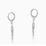 Big Metal London Catalina Sea Token Petite Huggie Earrings - Silver