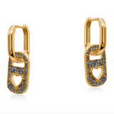 Big Metal London Sirens Amulet Huggie Earrings