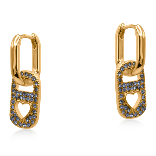 Big Metal London Sirens Amulet Huggie Earrings