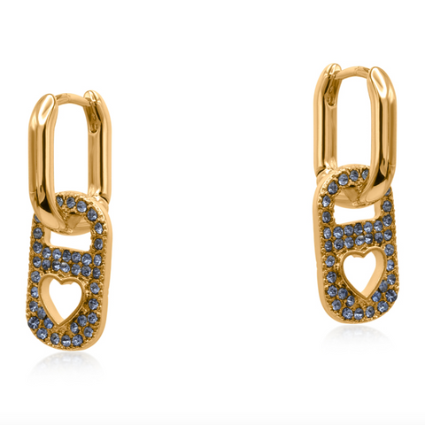 Big Metal London Sirens Amulet Huggie Earrings