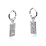 Big Metal London Sirens Charms Huggies Earrings - Silver