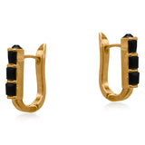 Big Metal London Sirens Tail Huggie Earrings Gold