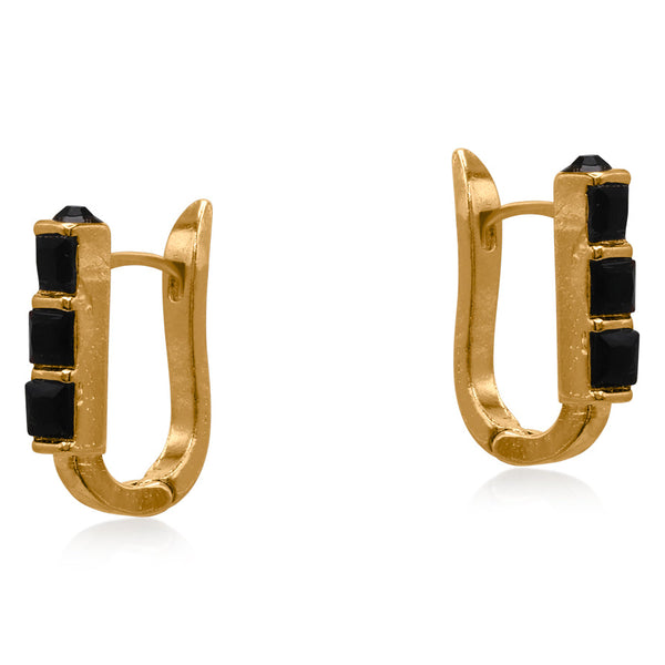 Big Metal London Sirens Tail Huggie Earrings Gold