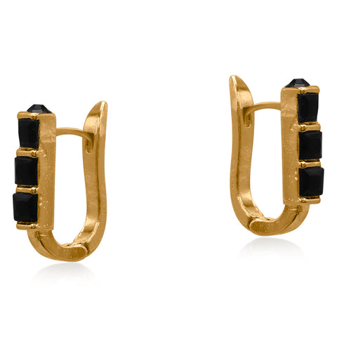 Big Metal London Sirens Tail Huggie Earrings Gold