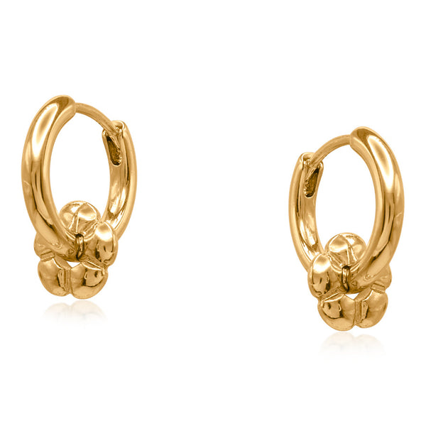 Big Metal London Symbols Of Power Flower Petite Earrings - Gold