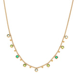 Bijoux De Mimi Grace Green Droplet Necklace - Gold
