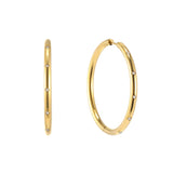 Bijoux De Mimi Hebe Crystal Thin Bigger Star Hoop - Gold