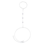 Bijoux De Mimi Madeleine Crystal Hand Chain - Silver