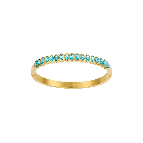 Bijoux De Mimi Martha Waterproof Bangle - Turquoise & Gold
