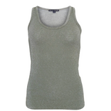 Black Colour - Faye Lurex Tank Top - Olive