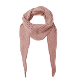 Black Colour - Gale Knitted Cotton Scarf - Rose