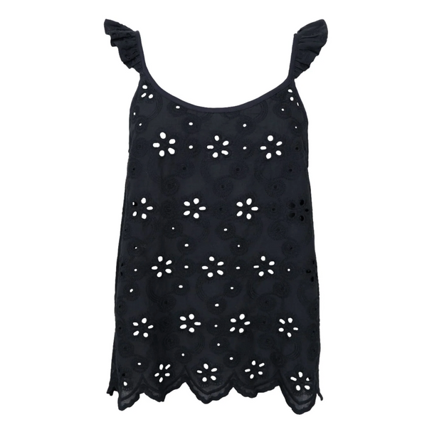 Black Colour - Juliana Lace Top - Black