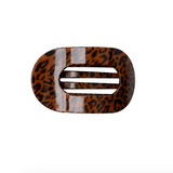Black Colour - Milla Hair Claw - Brown Leo