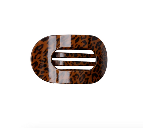 Black Colour - Milla Hair Claw - Brown Leo