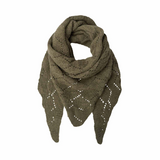 Black Colour Adelina Scarf - Army