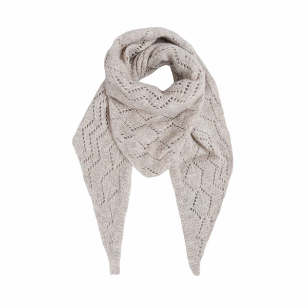Black Colour Adelina Scarf - Natural