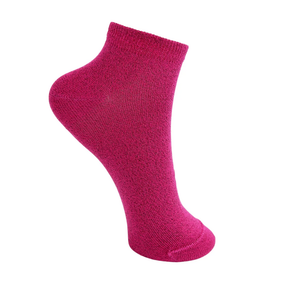Black Colour Ancalet Glitter Socks Azalea Pink