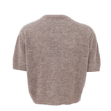 Black Colour Dell Cardigan Taupe Back