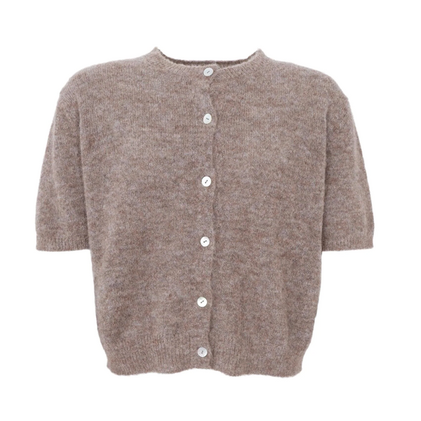 Black Colour Dell Cardigan Taupe