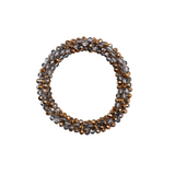 Black Colour Nanna Bracelet - Light Grey Gold