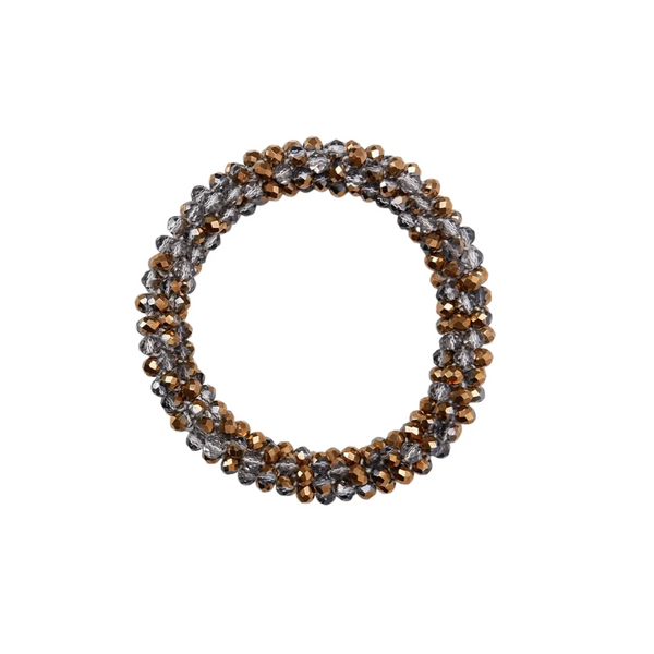 Black Colour Nanna Bracelet - Light Grey Gold