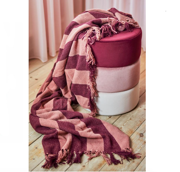 Bloomingville Frello Throw - Red, situe