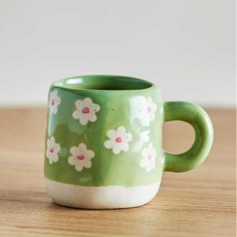 Bloomingville Millie Cup - Green With Flowers