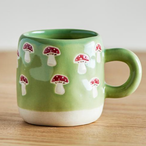 Bloomingville Millie Cup - Green with Mushrooms