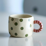 Bloomingville Nini Cup - Cream with Green Spots