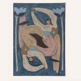 'Blue Bloom' Camille Jouarre Framed Print