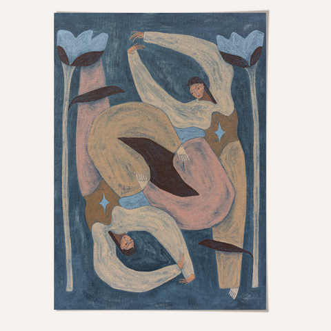 'Blue Bloom' Camille Jouarre Framed Print