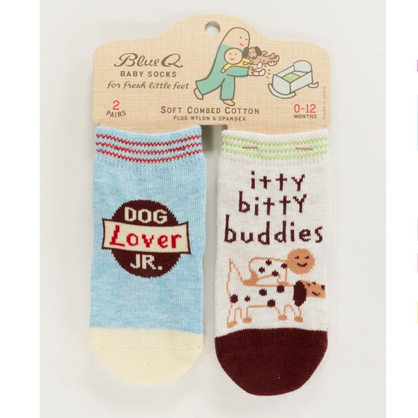 Blue Q 'Dog Lover Jr./ Itty Bitty Buddies' Baby Socks