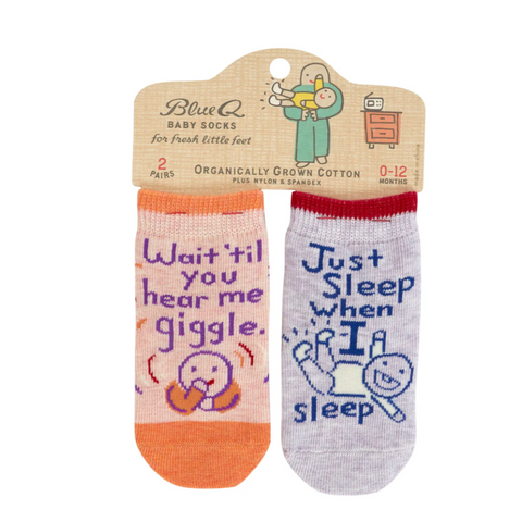 Blue Q 'Hear Me Giggle' Baby Socks