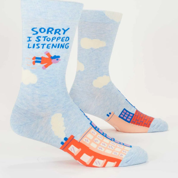 Blue Q Sorry I Stopped Listening Mens Socks