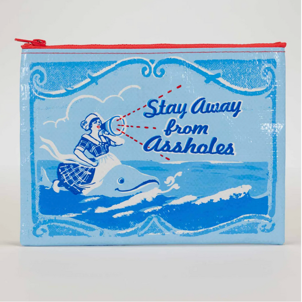 Blue Q 'Stay Away From As*holes' Zipper Pouch