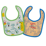 Blue Q Ten Moods & Finding My Voice Baby Bibs 2 Pack